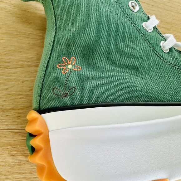 ⭐Converse Run Star Hike Hi Platform 9.5 Women Shoes Floral Green Sneaker A11562C - Picture 9 of 12